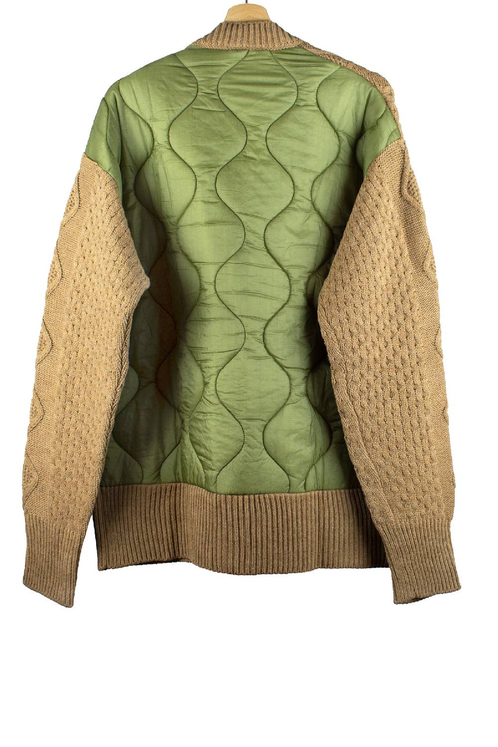 Lc23 Quilted Cardigan Camel Vendita Economica