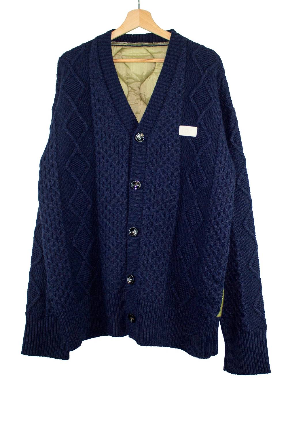Lc23 Quilted Cardigan Navy Saldi Di Fabbrica