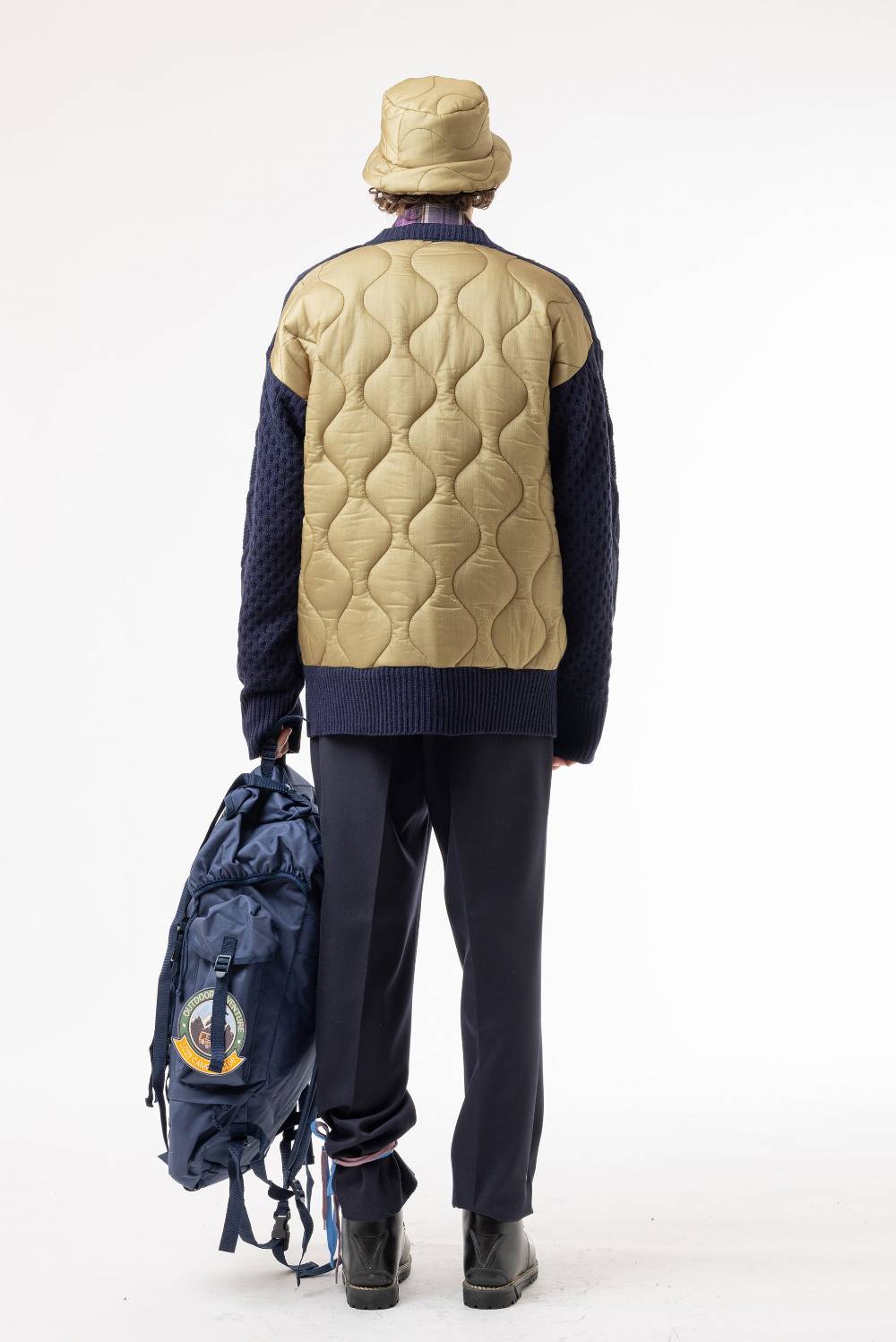 Lc23 Quilted Cardigan Navy Saldi Di Fabbrica
