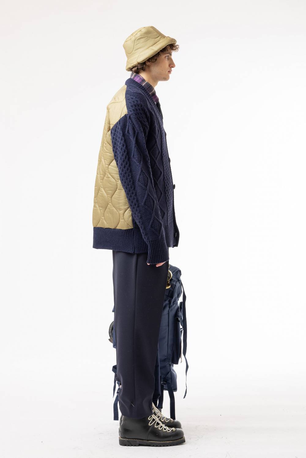 Lc23 Quilted Cardigan Navy Saldi Di Fabbrica