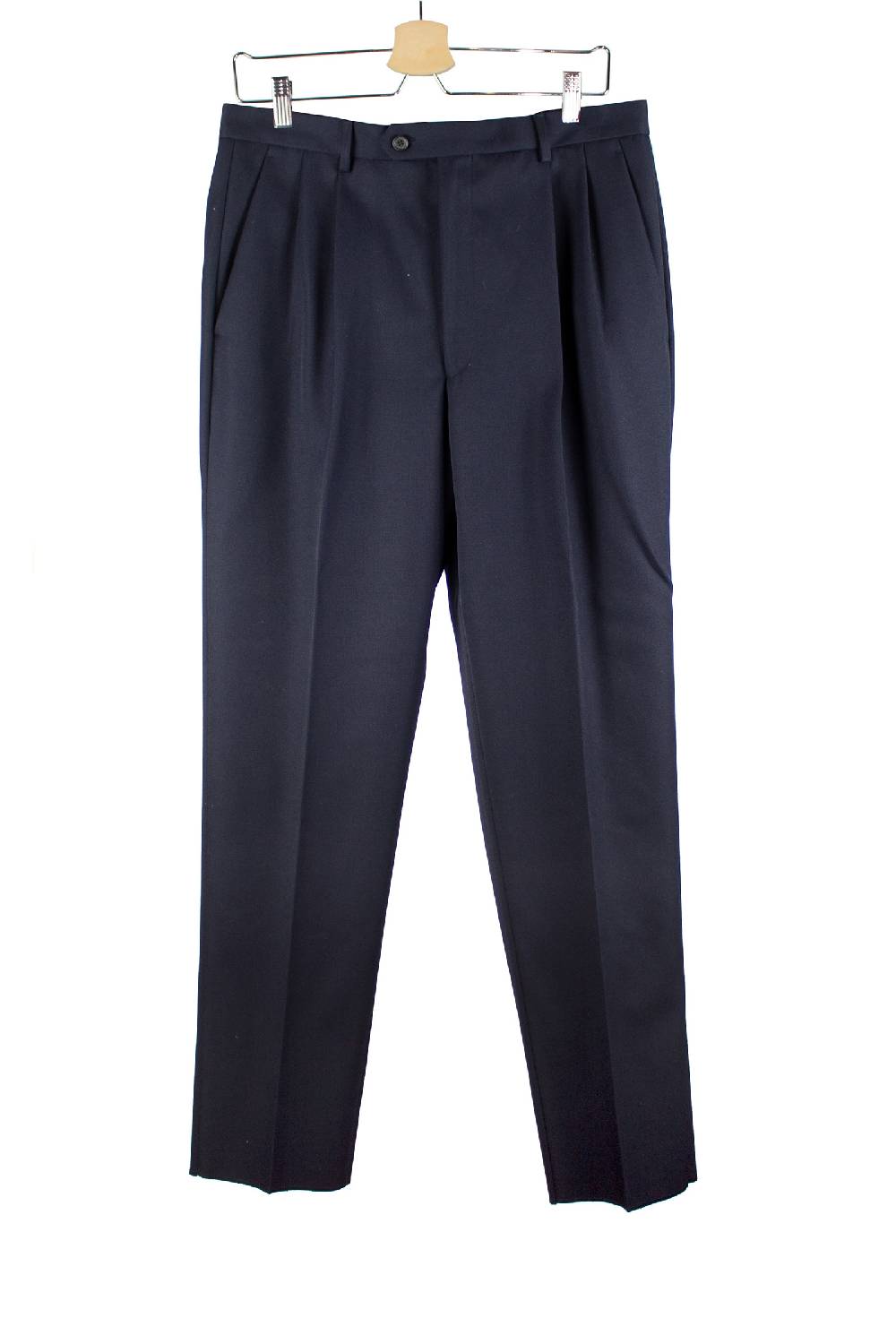 Lc23 Marzotto Wool Navy Trousers Nuova