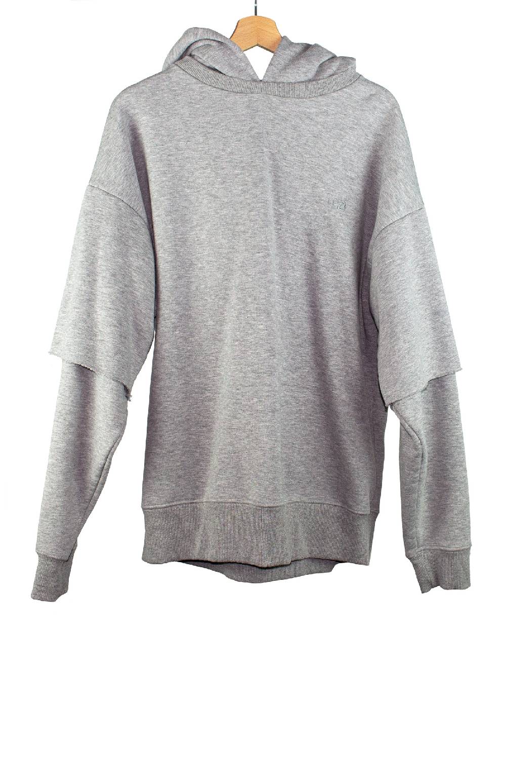 Lc23 Double Hoodie Grey Spedizione gratuita