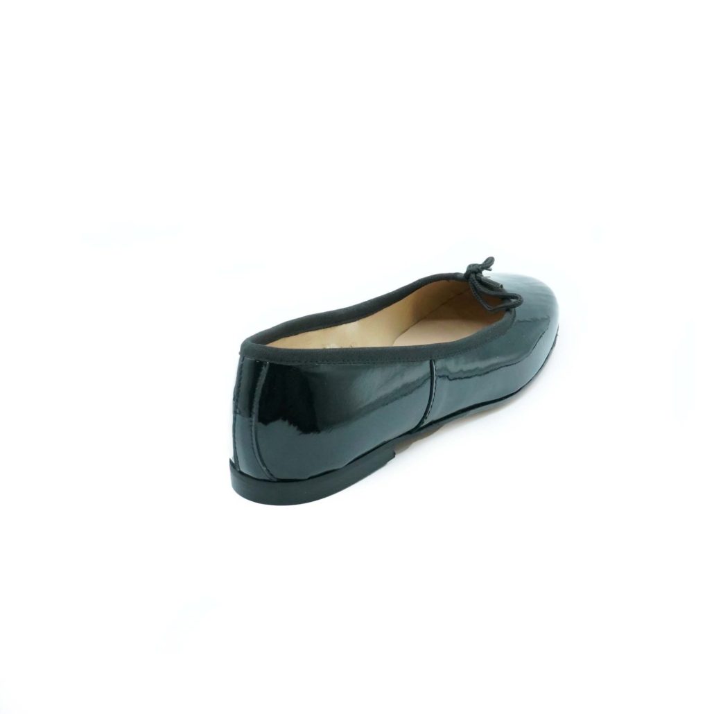 Lea Gu ballerina in vernice, fiocco frontale, punta tonda, tacco 10mm Economico