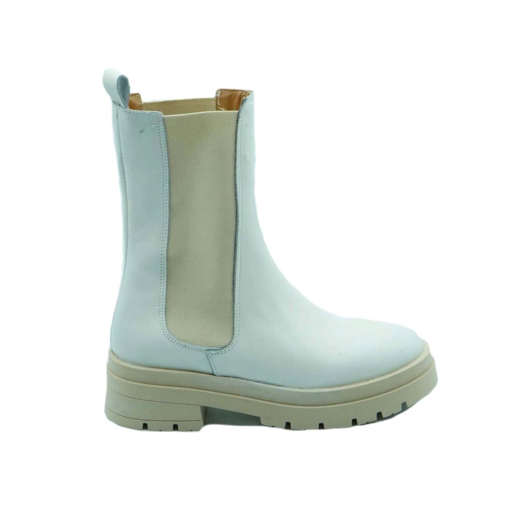 Lea Gu biker in nappa, elastici laterali, occhiello posteriore, fondo gomma 40mm Outlet