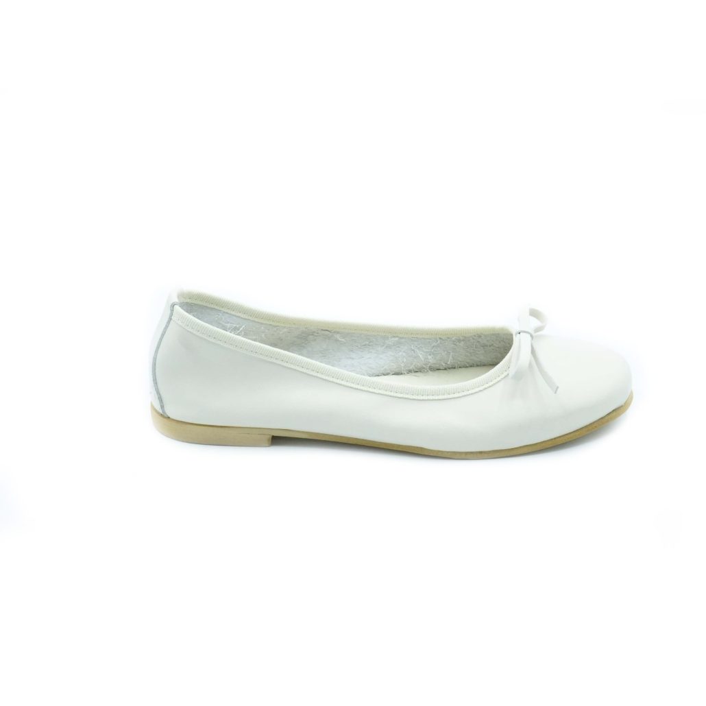 Lea Gu ballerina in nappa, fiocco frontale, tacco 10mm Saldi