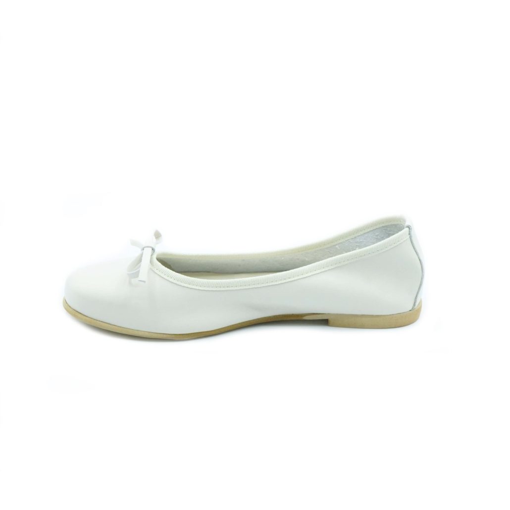 Lea Gu ballerina in nappa, fiocco frontale, tacco 10mm Saldi