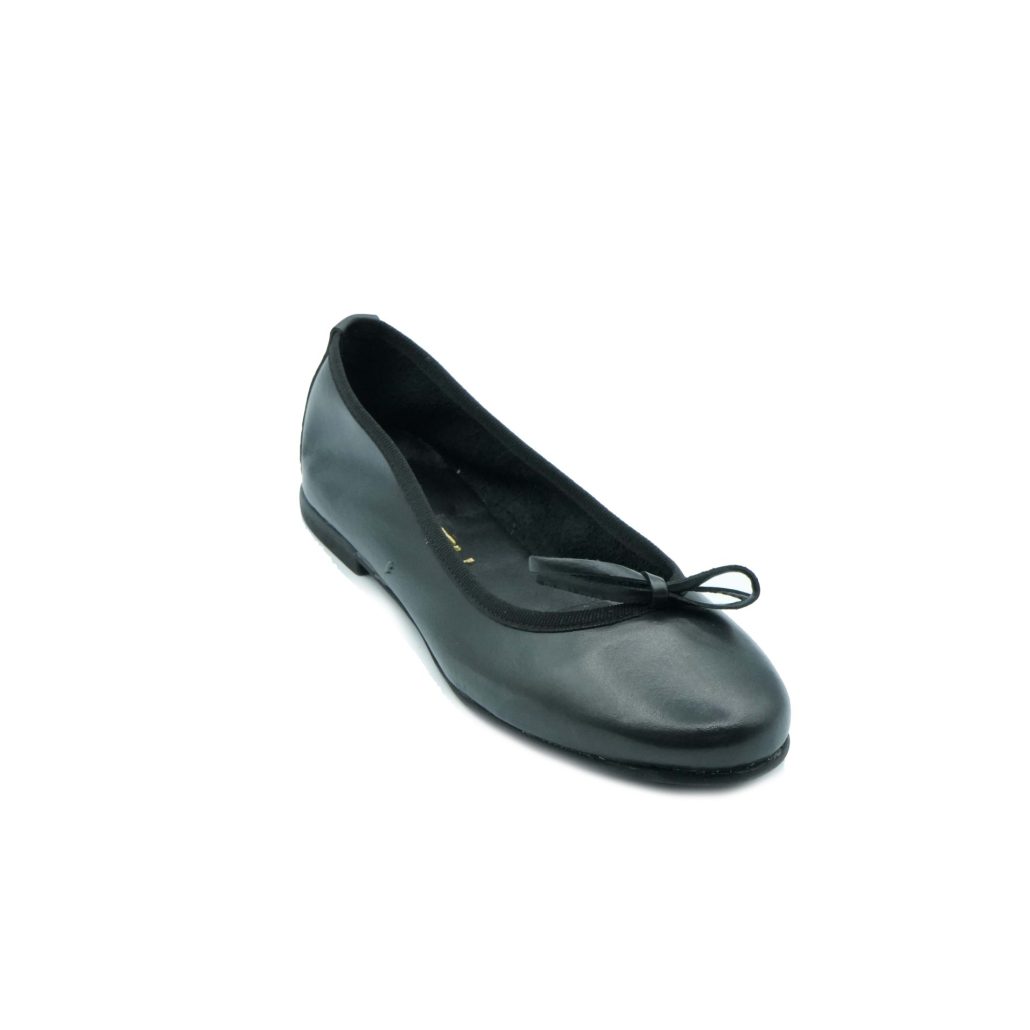 Lea Gu ballerina in nappa, fiocco frontale, tacco 10mm Saldi