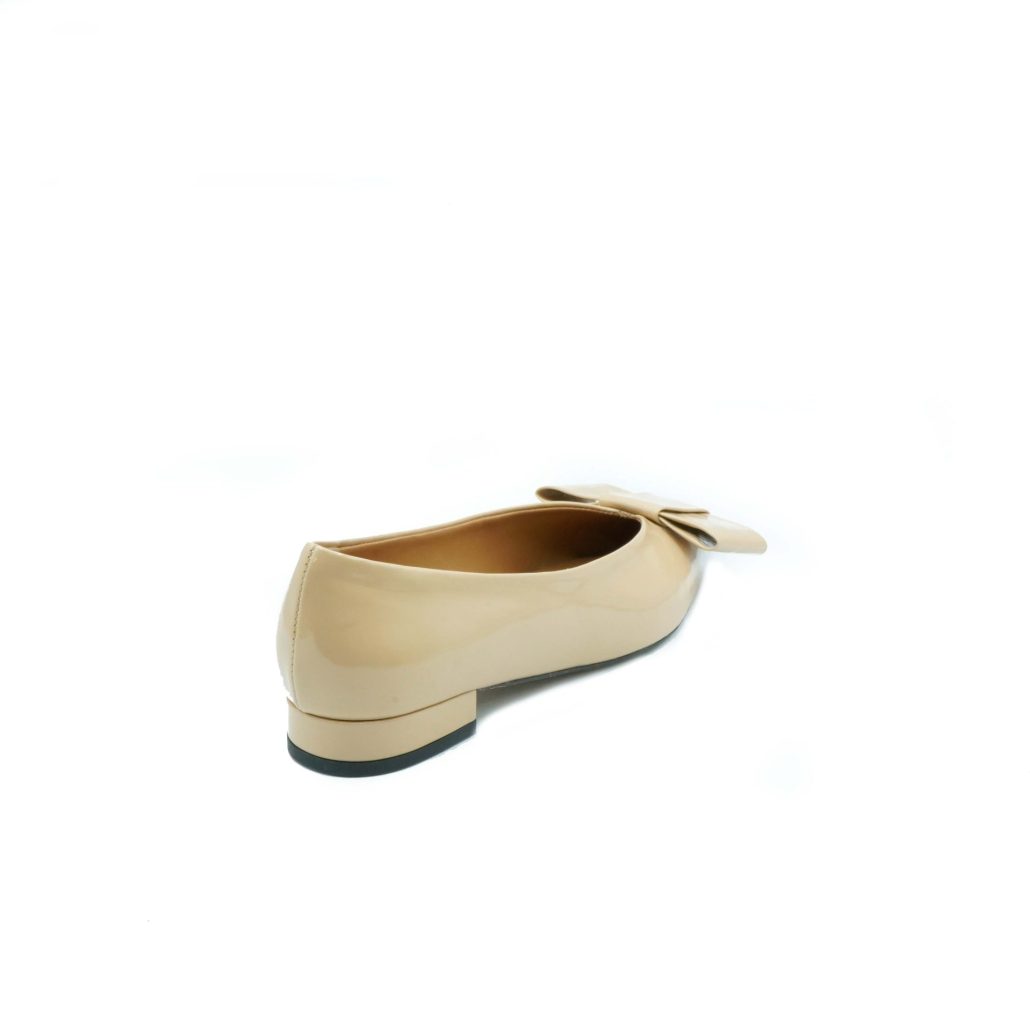 Lea Gu ballerina in vernice, fiocco frontale, tacco 10mm Vendita Calda