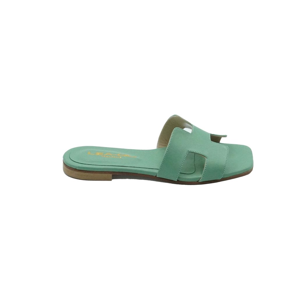 Lea Gu ciabattina in nappa, fascia frontale, punta quadrata, tacco 10mm Qualità