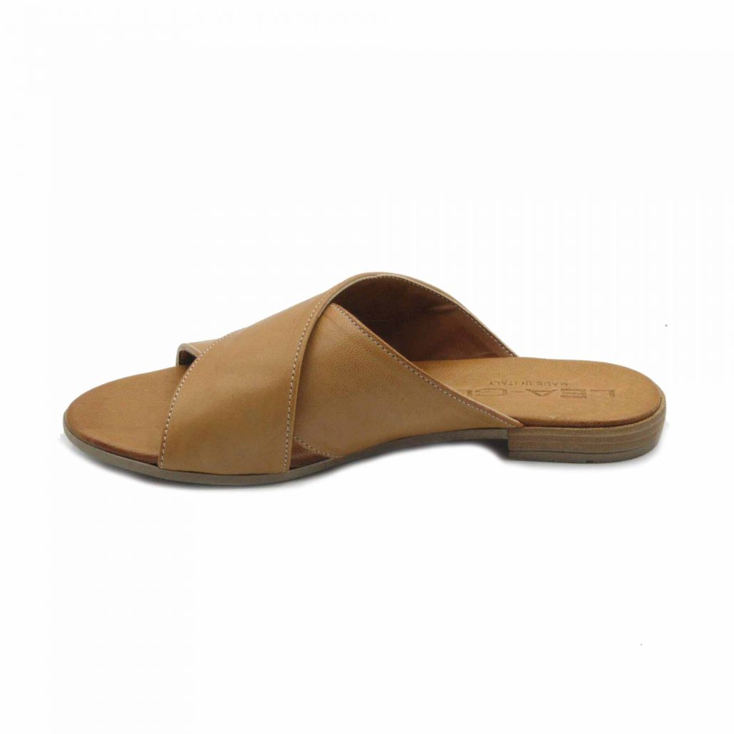 Lea Gu ciabattina in nappa, incrocio frontale, tacco 15 mm Saldi