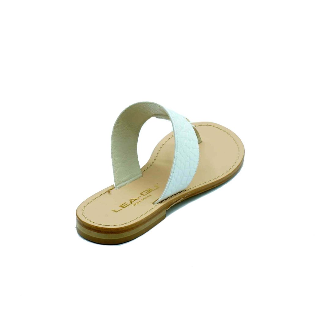 Lea Gu ciabattina infradito in nappa stampa cocco, accessorio frontale, tacco 10mm Pezzi Unici