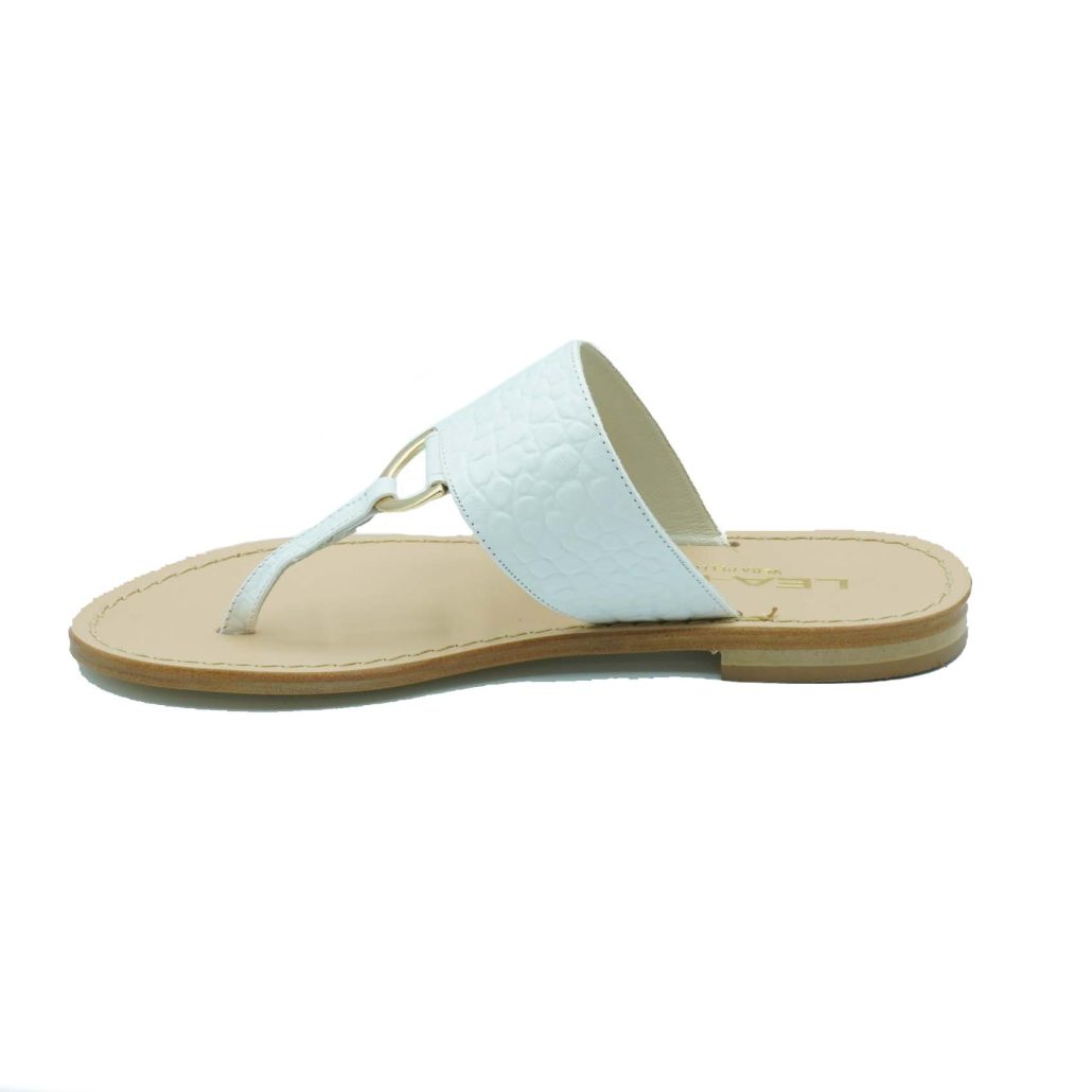 Lea Gu ciabattina infradito in nappa stampa cocco, accessorio frontale, tacco 10mm Pezzi Unici