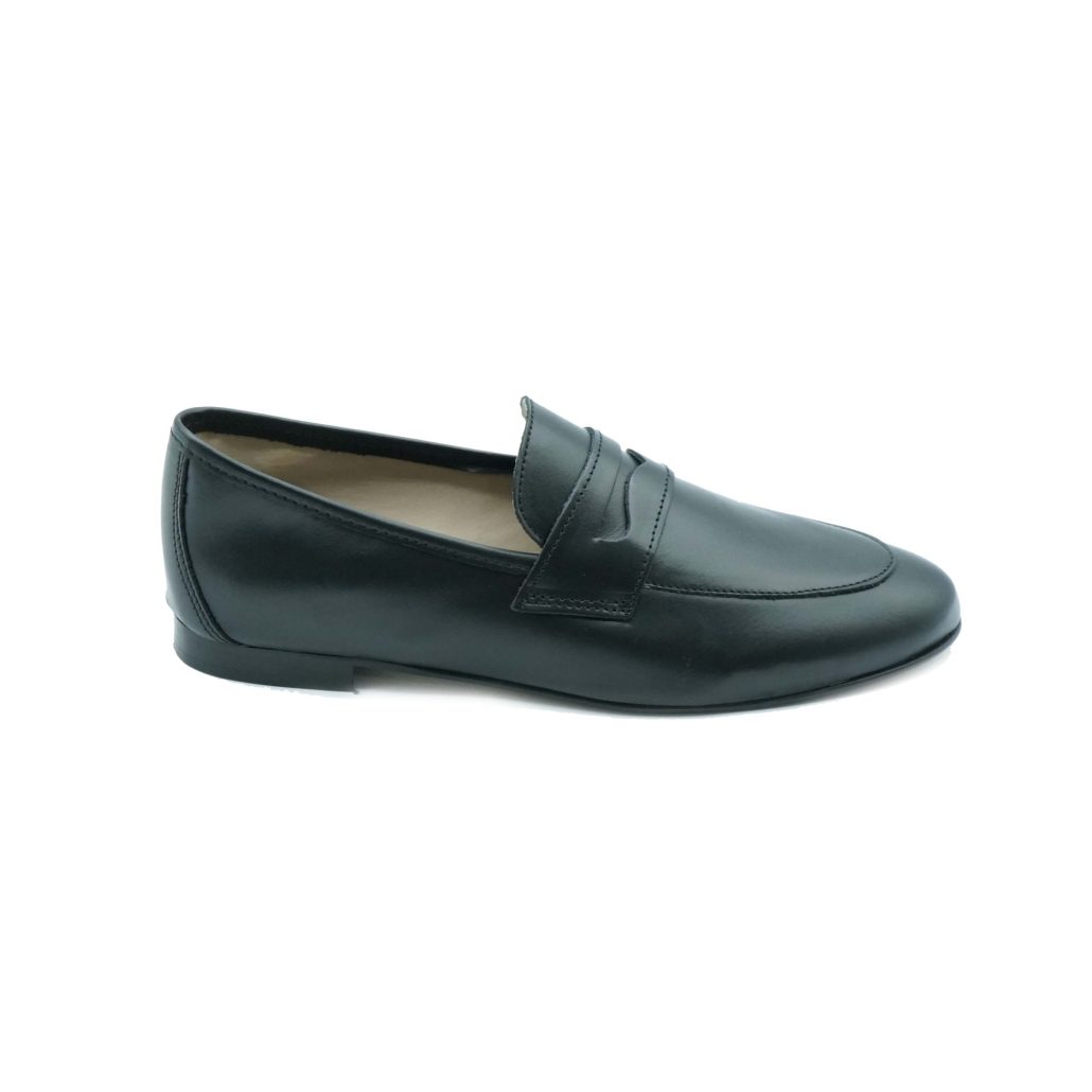 Lea Gu mocassino in nappa, bocca di leone frontale, tacco 10mm Negozi Online