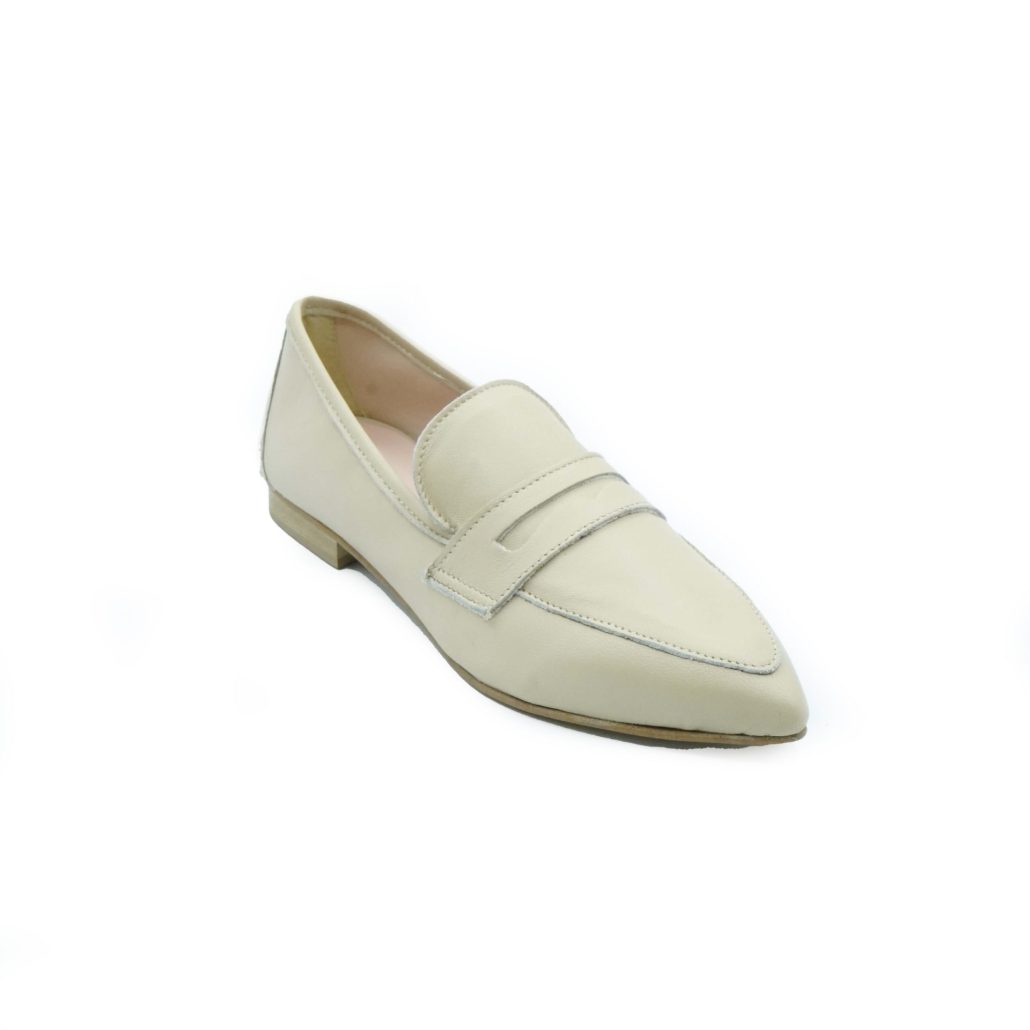 Lea Gu mocassino in nappa, bocca di leone frontale, tacco 10mm Acquista Ora