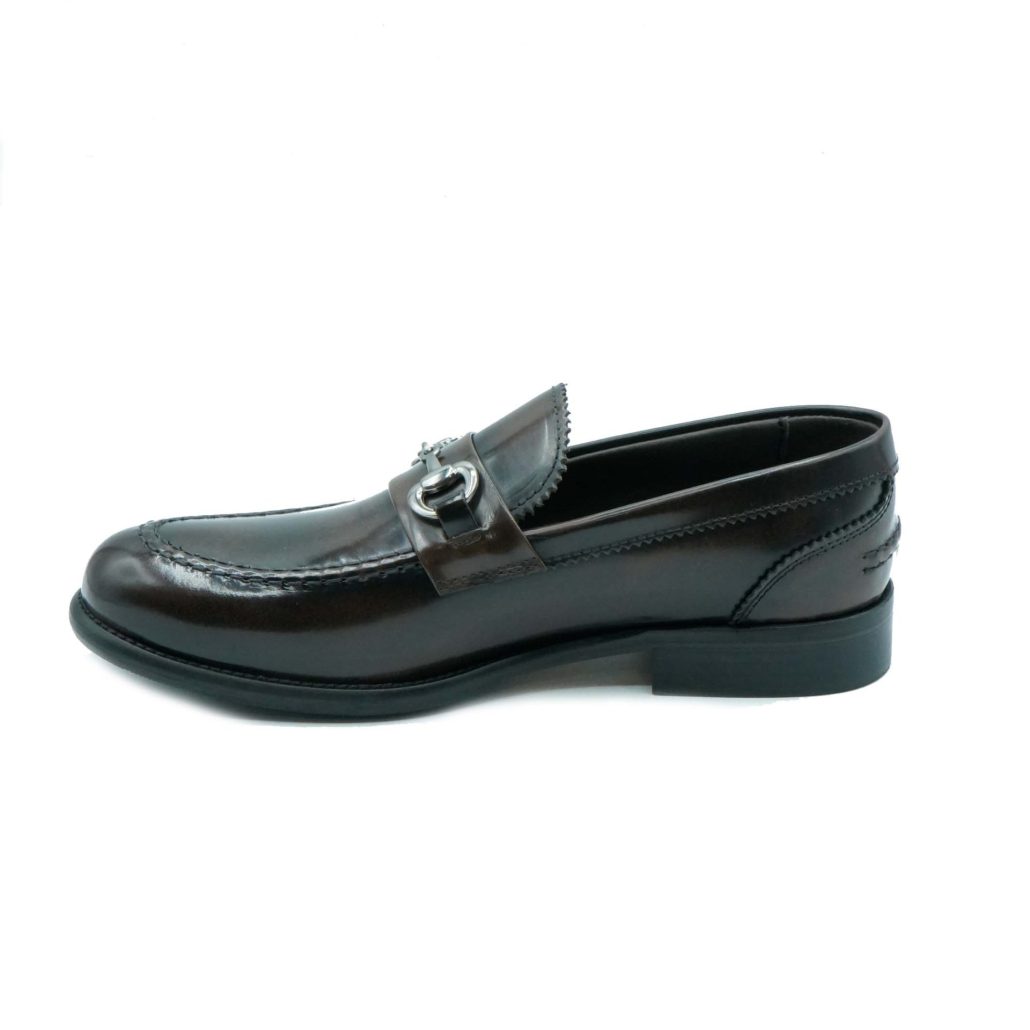 Lea Gu mocassino in vitello abrasivato, accessorio frontale, tacco 25mm Promozione Limitata