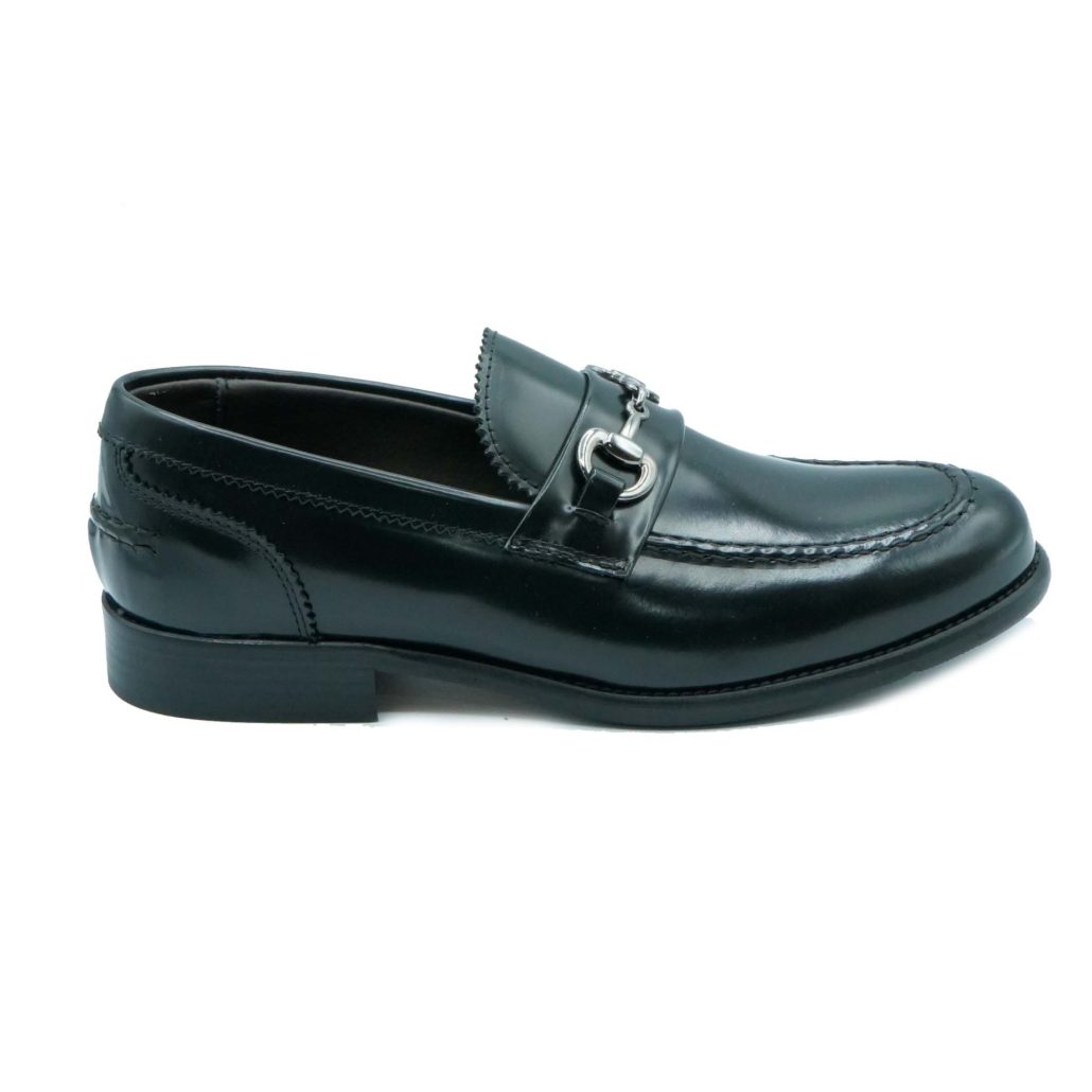 Lea Gu mocassino in vitello abrasivato, accessorio frontale, tacco 25mm Promozione Limitata