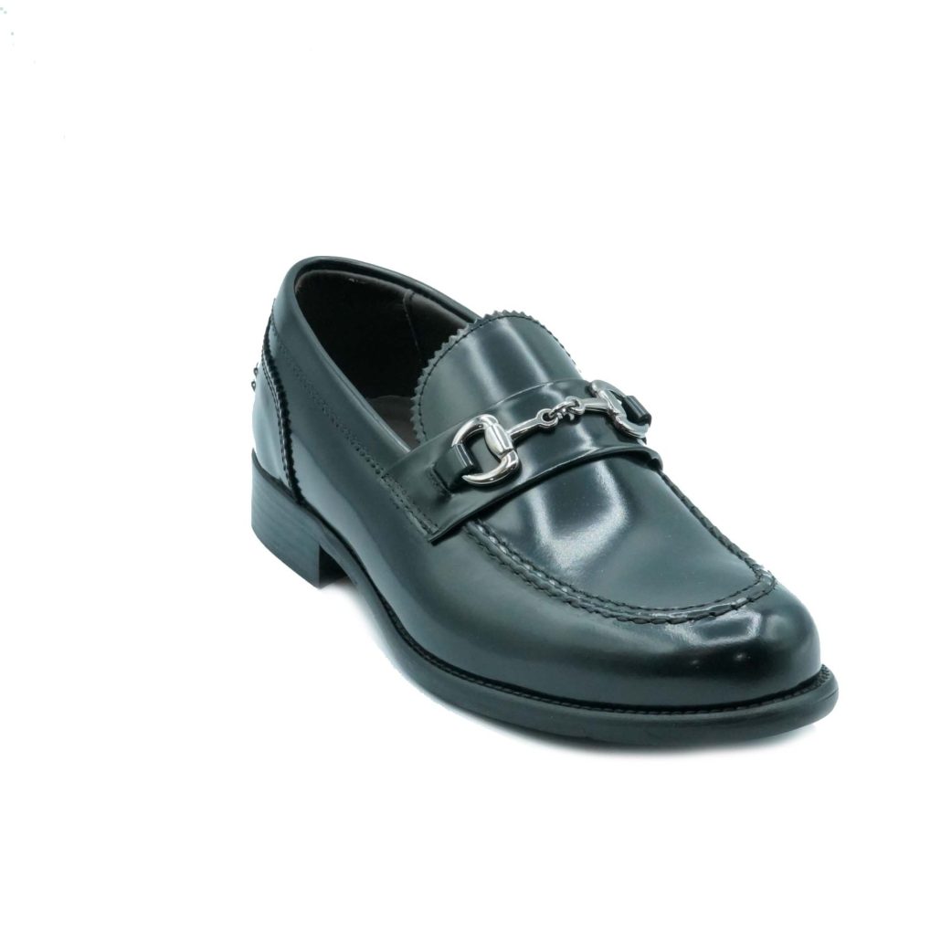 Lea Gu mocassino in vitello abrasivato, accessorio frontale, tacco 25mm Promozione Limitata