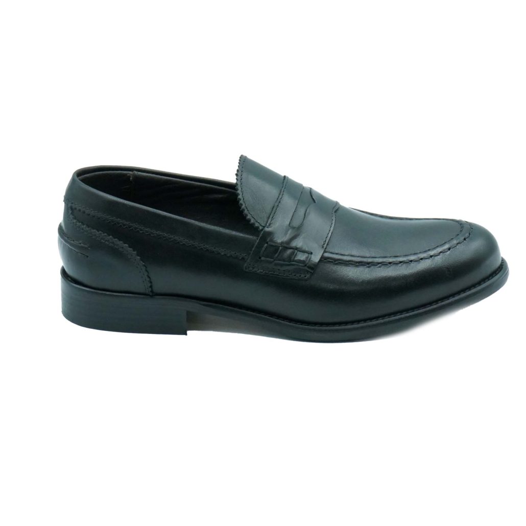 Lea Gu mocassino in vitello, bocca di leone frontale, tacco 25mm Prezzo Ridotto