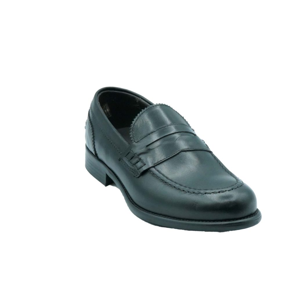 Lea Gu mocassino in vitello, bocca di leone frontale, tacco 25mm Prezzo Ridotto