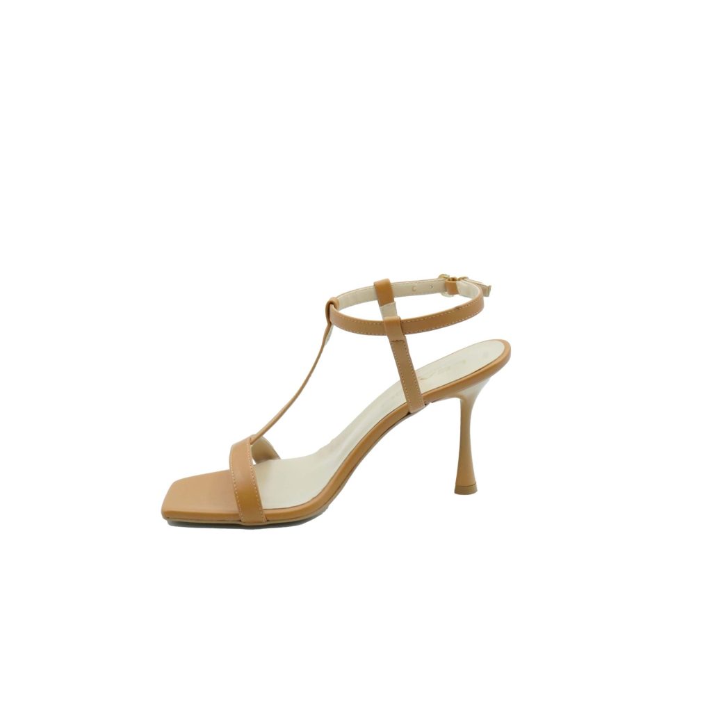 Lea Gu sandalo con fascia frontale, punta quadrata, chiusura alla caviglia, tacco 90mm Offerta