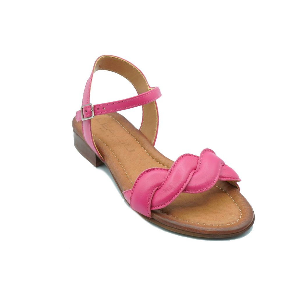 Lea Gu sandalo in nappa intrecciata, fascia frontale, chiusura posteriore, tacco 20mm I Più Venduti