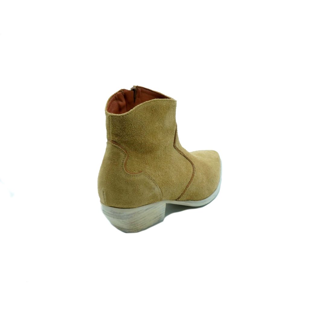 Lea Gu texano in camoscio con inserti in nappa, zip interna, tacco 40 mm Moda
