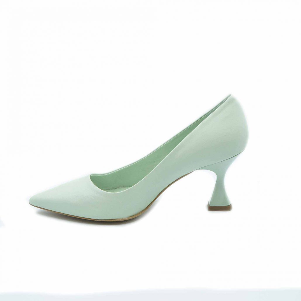 Lea Gu decollete’ in nappa , tacco in plex 70 mm In Linea