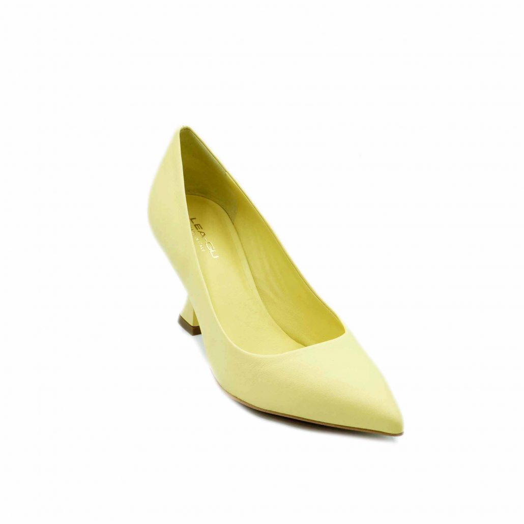 Lea Gu decollete’ in nappa , tacco in plex 70 mm In Linea