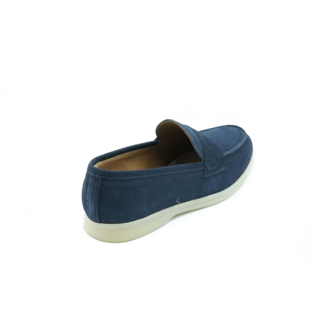 Lea Gu mocassino in camoscio, bocca di leone frontale, fondo gomma 20mm Soddisfazione Garantita