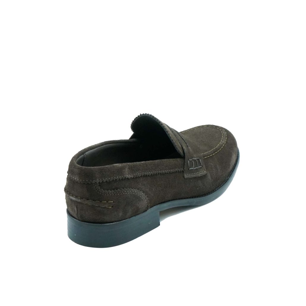 Lea Gu mocassino in camoscio, bocca di leone frontale, tacco 25mm Negozi Online