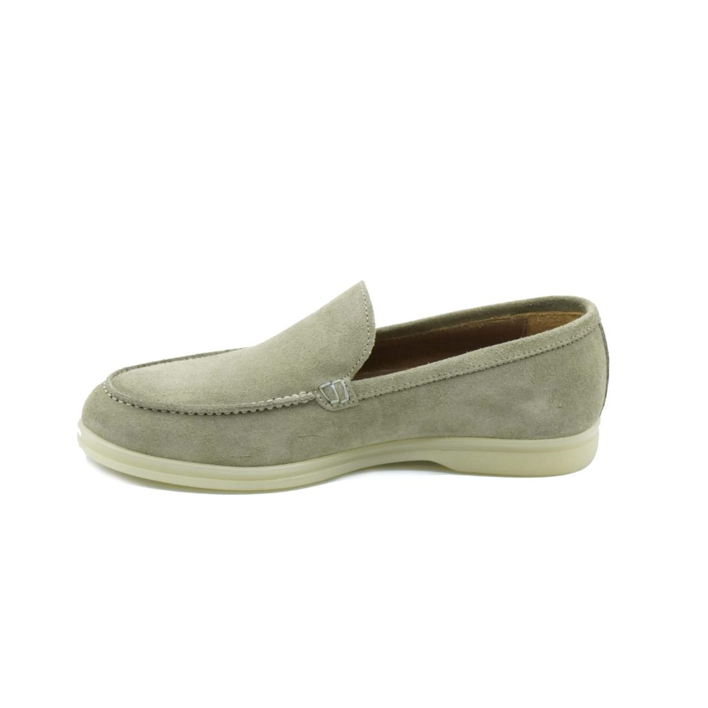 Lea Gu mocassino in camoscio, fondo gomma 20mm Promozione Limitata