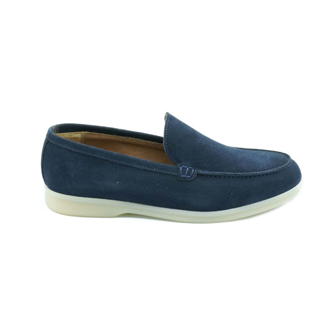 Lea Gu mocassino in camoscio, fondo gomma 20mm Promozione Limitata
