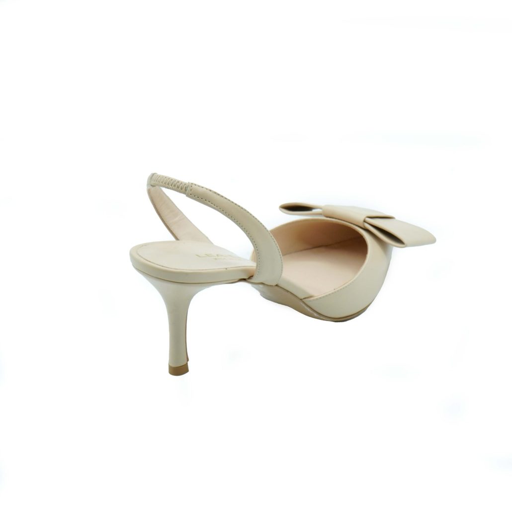 Lea Gu slingback in nappa, fiocco frontale, tacco 65mm Shopping Online