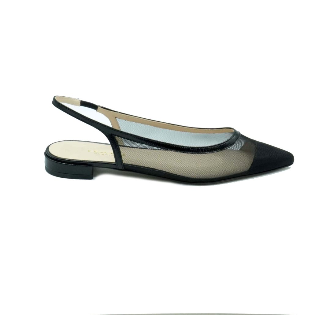 Lea Gu slingback in rete con punta in contrasto, tacco 10mm Online