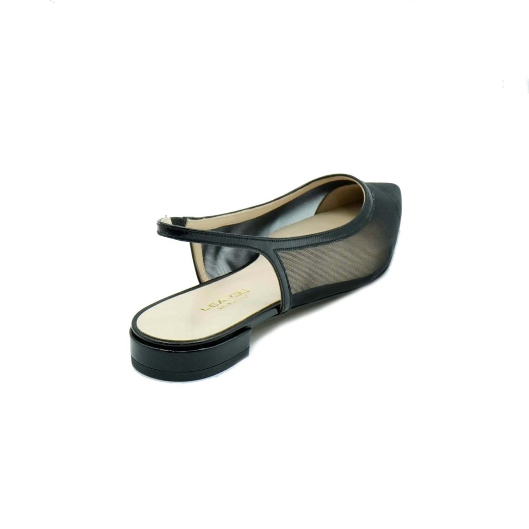 Lea Gu slingback in rete con punta in contrasto, tacco 10mm Online