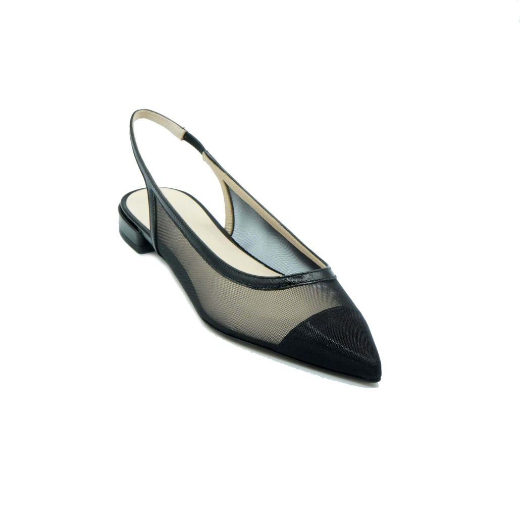 Lea Gu slingback in rete con punta in contrasto, tacco 10mm Online
