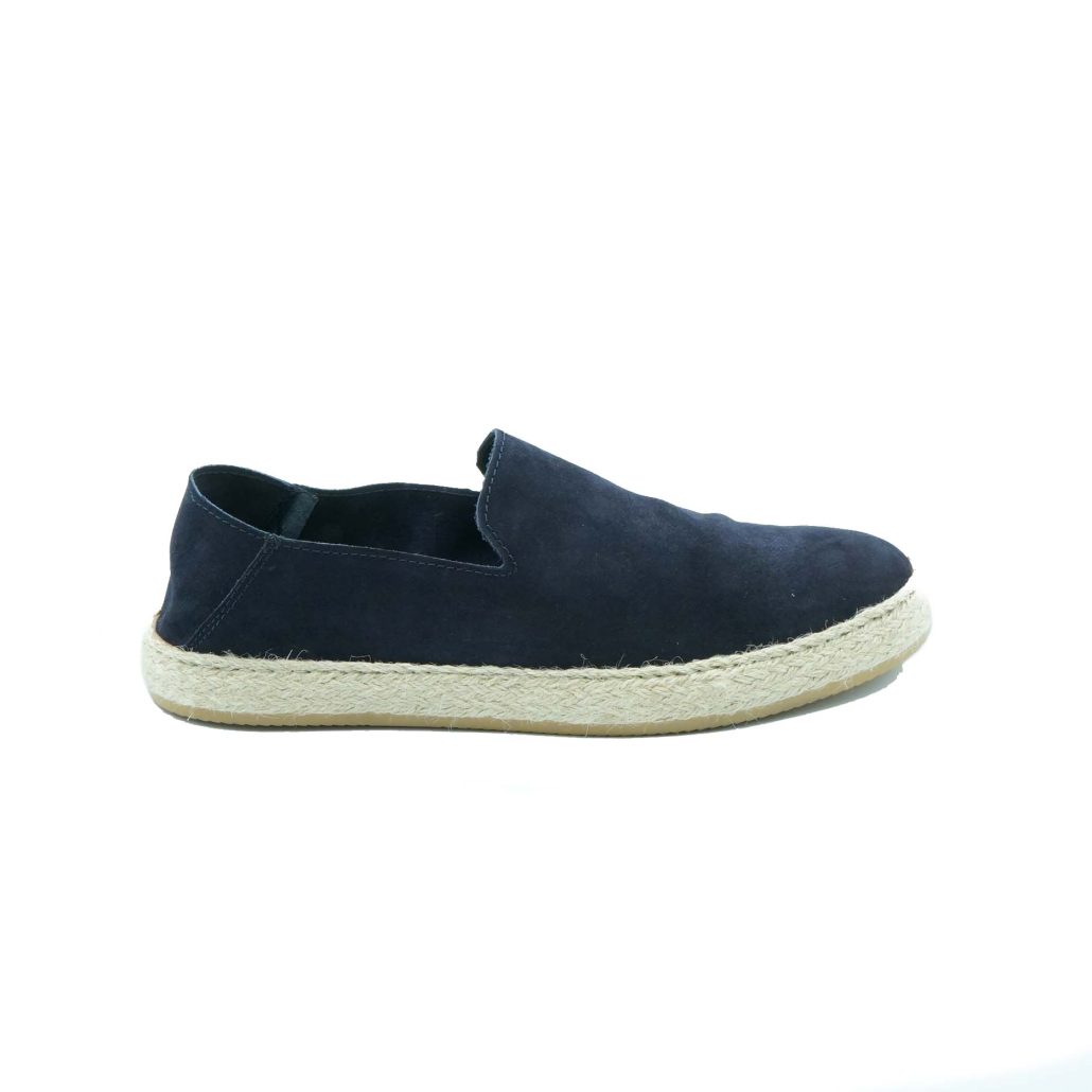 Lea Gu slip-on uomo in camoscio, fondo corda e gomma 20mm In Vendita