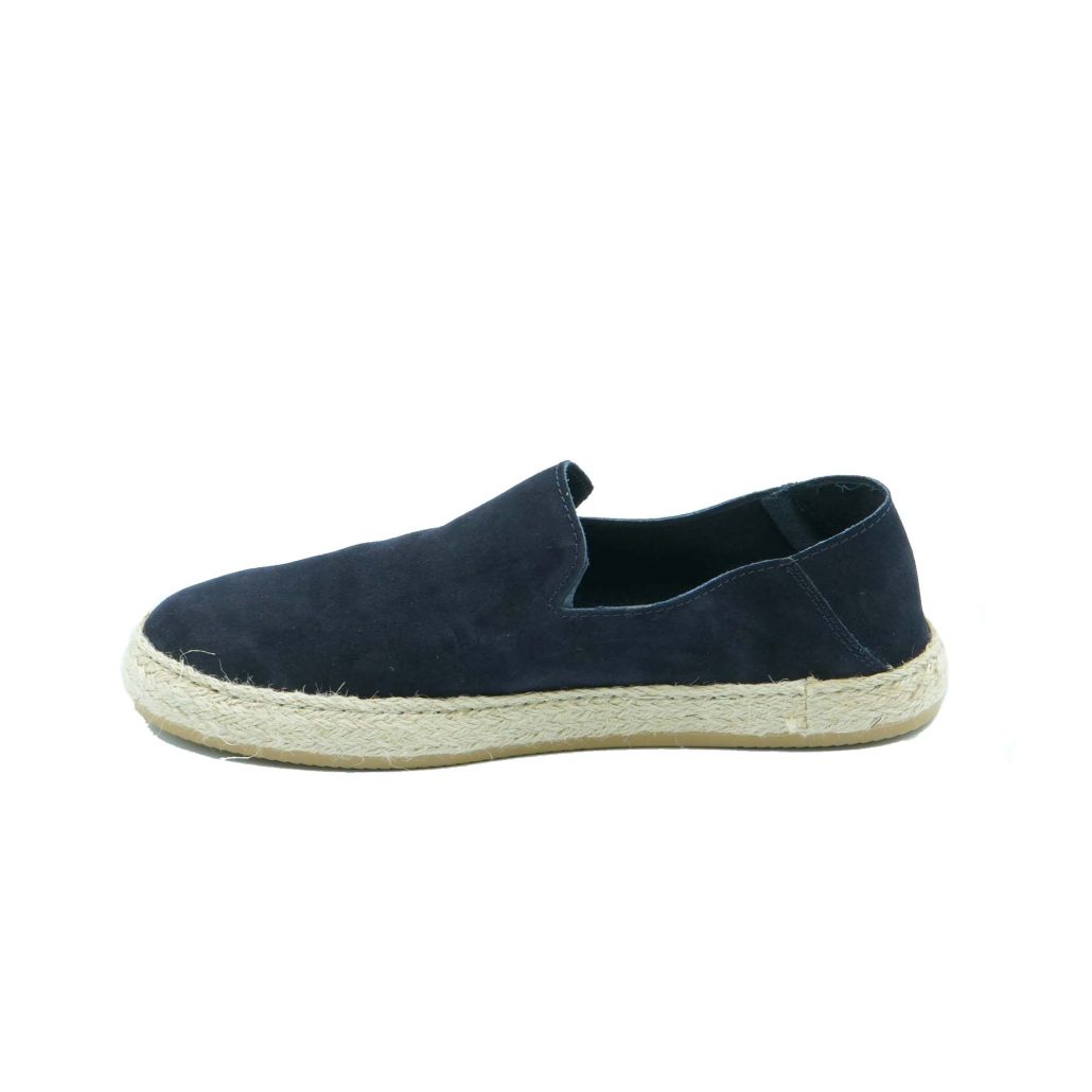 Lea Gu slip-on uomo in camoscio, fondo corda e gomma 20mm In Vendita
