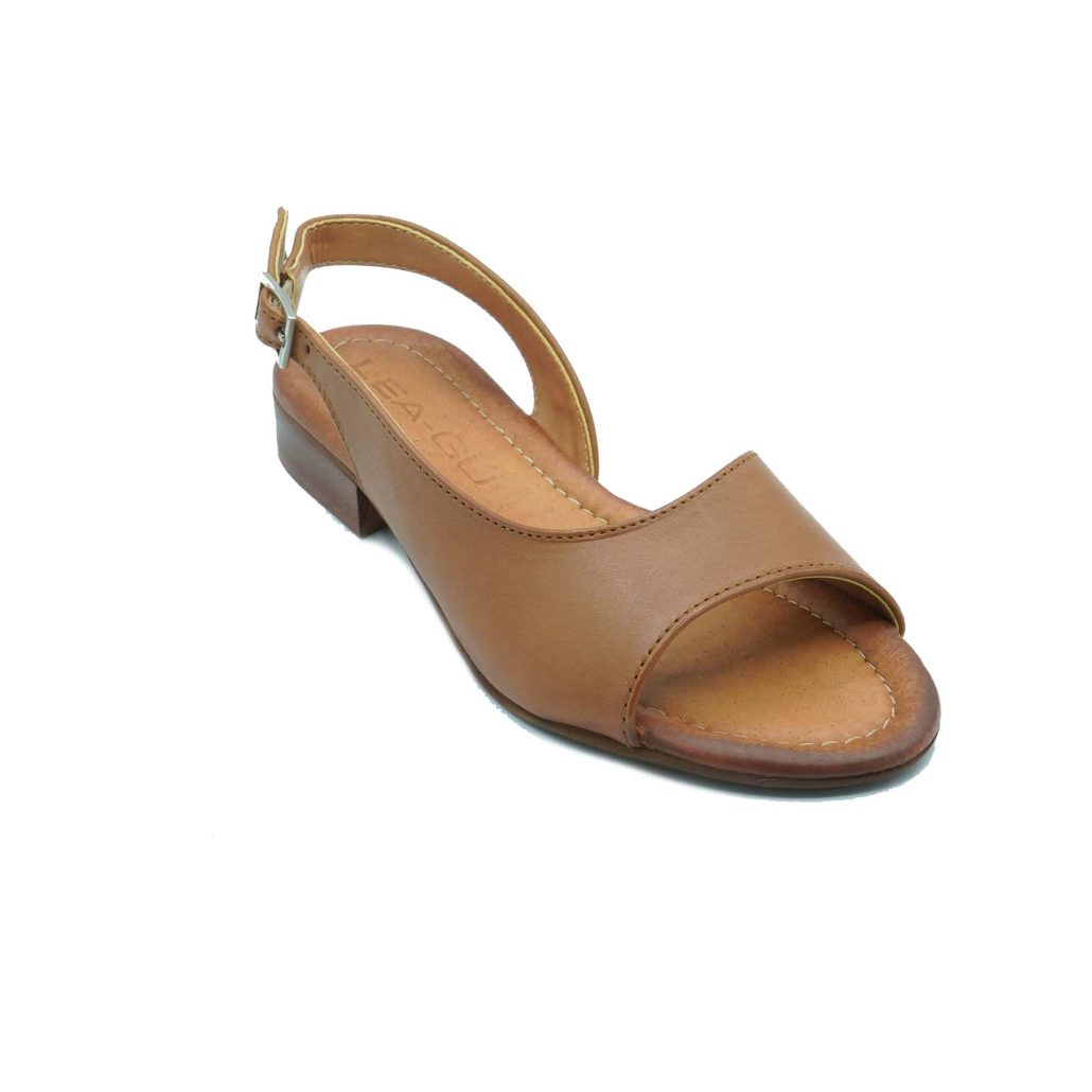Lea Gu sandalo in nappa, fascia frontale, chiusura posteriore, tacco 20mm Italia