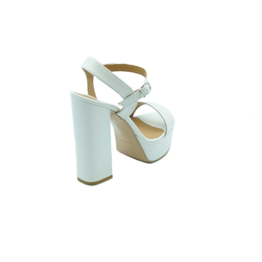 Lea Gu sandalo in nappa, fascia frontale, cinturino alla caviglia, tacco 120 mm plateau 25 mm 2025