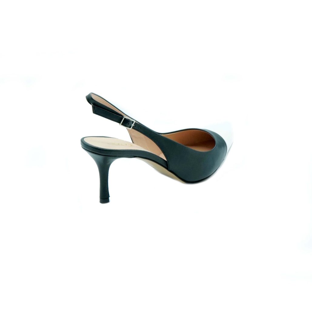 Lea Gu slingback in nappa con punta in contrasto, tacco 65mm Qualità