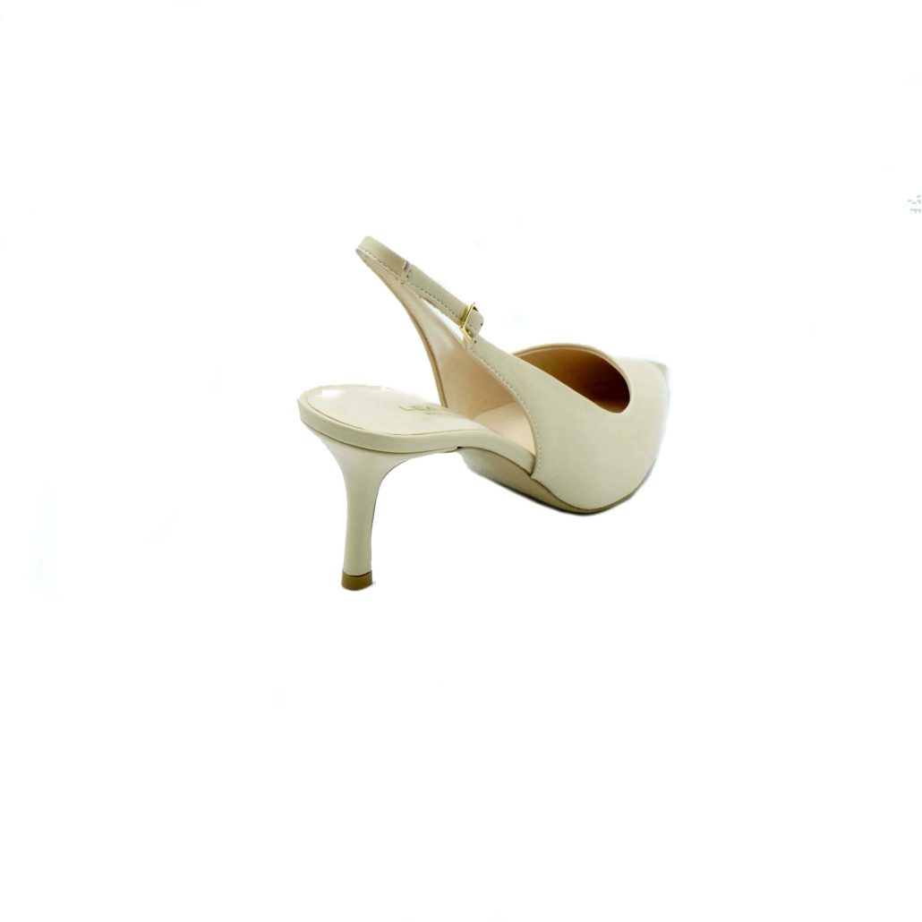 Lea Gu slingback in nappa con punta metallica, tacco 65mm Vendita