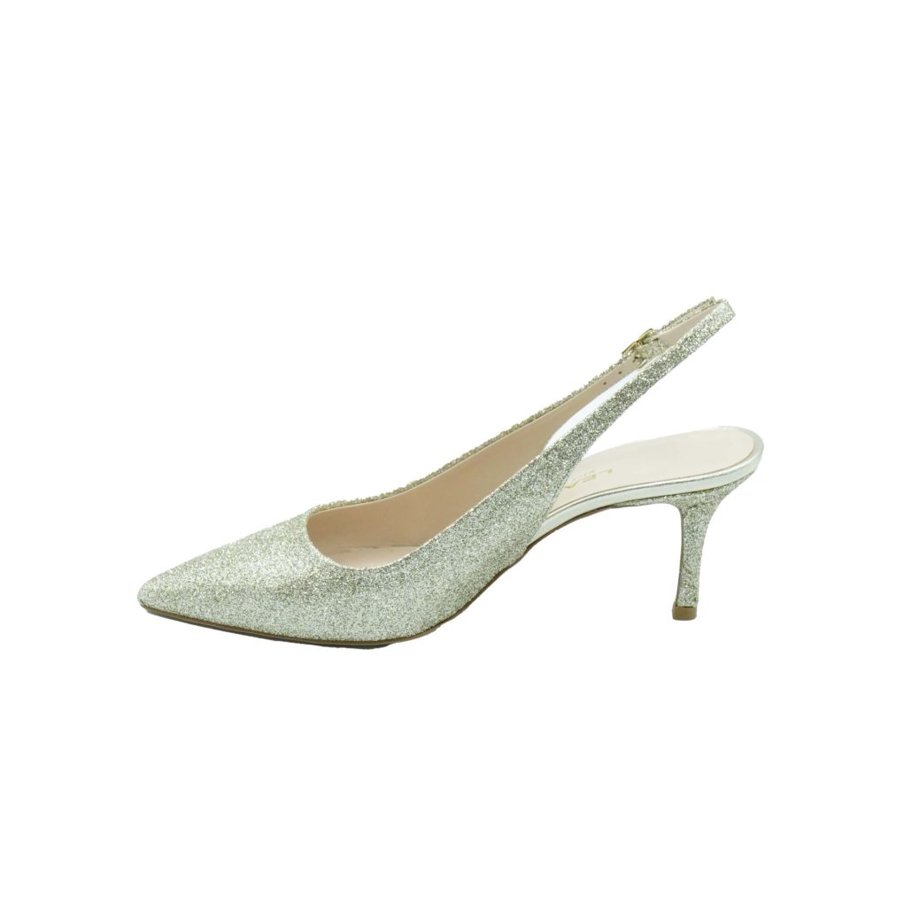 Lea Gu slingback in nappa glitter, tacco 65mm Spedizione Gratuita