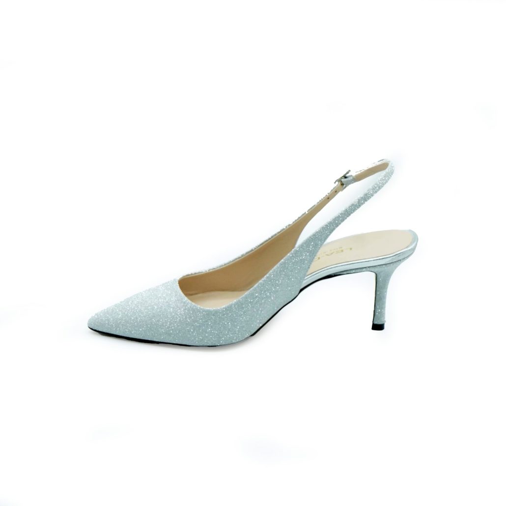 Lea Gu slingback in nappa glitter, tacco 65mm Spedizione Gratuita