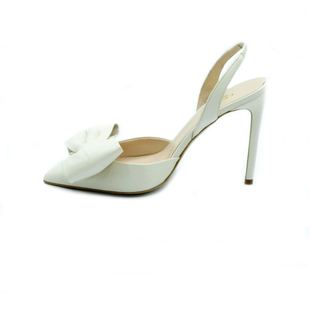 Lea Gu slingback in nappa, fiocco frontale, tacco 100mm Affare Del Giorno