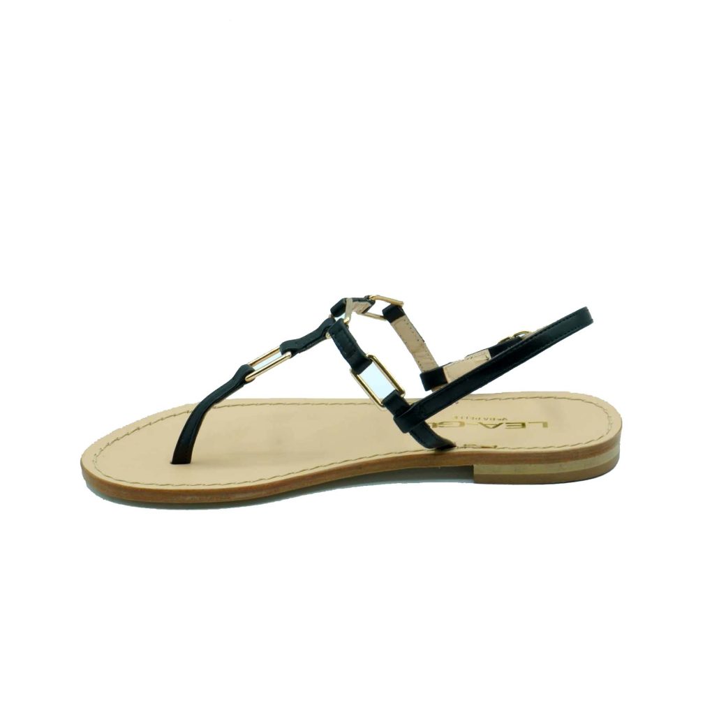 Lea Gu sandalo infradito in nappa, accessori frontali, chiusura posteriore, tacco 10mm Negozio