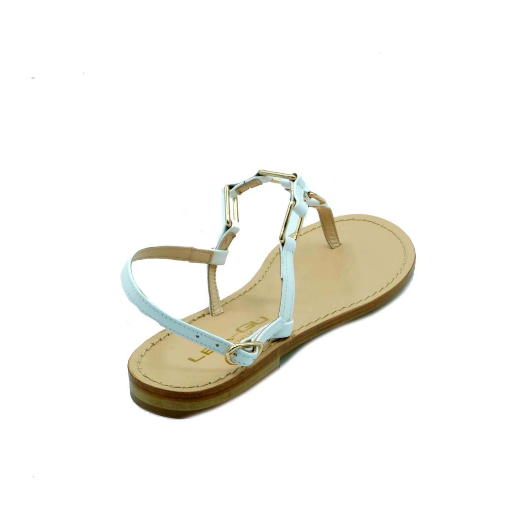 Lea Gu sandalo infradito in nappa, accessori frontali, chiusura posteriore, tacco 10mm Negozio