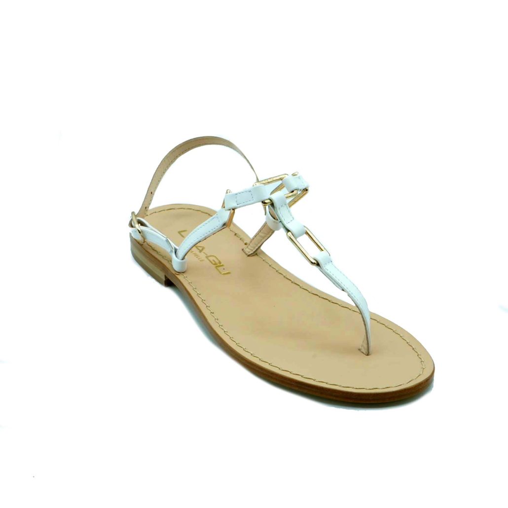 Lea Gu sandalo infradito in nappa, accessori frontali, chiusura posteriore, tacco 10mm Negozio