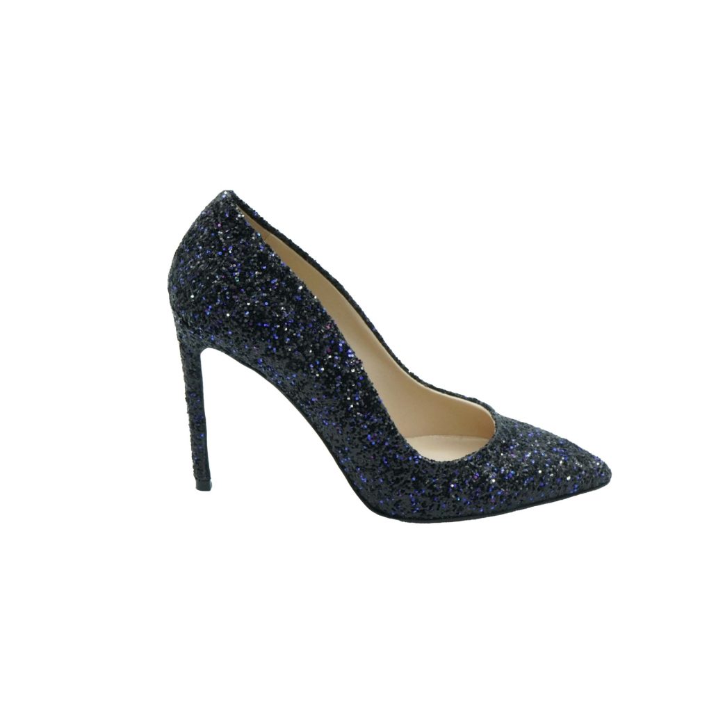 Lea Gu scarpa con tacco in nappa glitter, tacco 100mm In Saldo