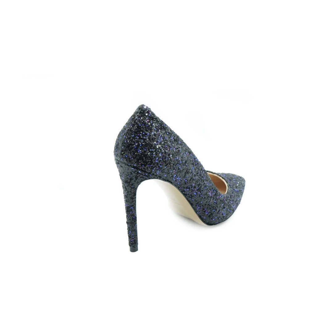 Lea Gu scarpa con tacco in nappa glitter, tacco 100mm In Saldo
